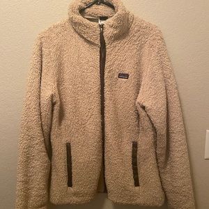 Womens Patagonia Sherpa Jacket Zip Up XL Tan